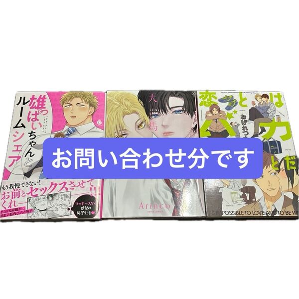 お問い合わせ分です/ 斑まだ 雄っぱいちゃんとルームシェア Arinco 天馬と榊 +無料本 BLコミック ボーイズラブ