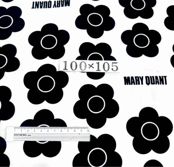 マリークワント MARY QUANT 生地 デイジー 白色 1m