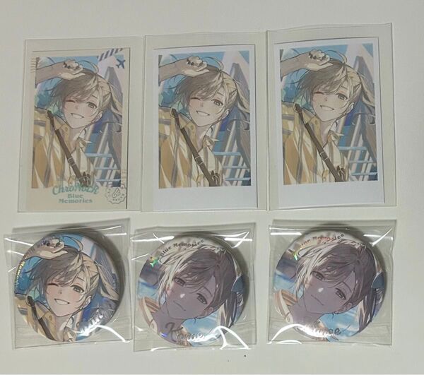 にじさんじ 叶 blue memories 缶バッジ チェキ風カード