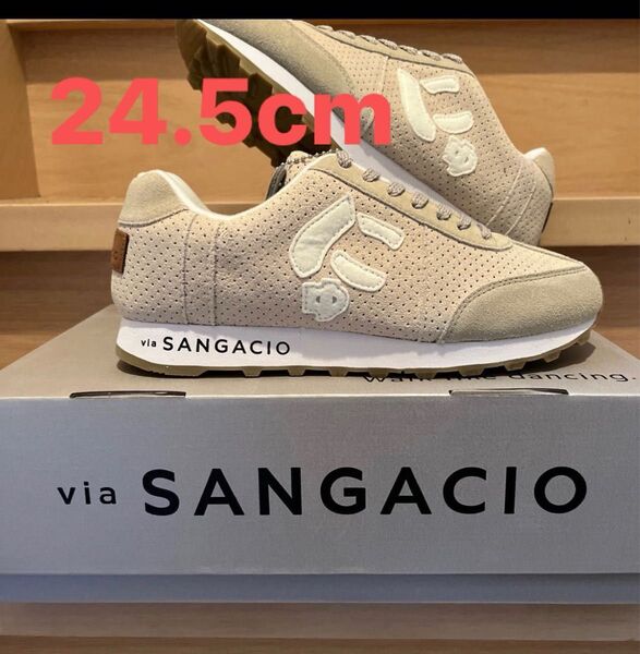 via SANGACIO にゅ~ずMOM『GREIGE』24.5cm (新品未試着)