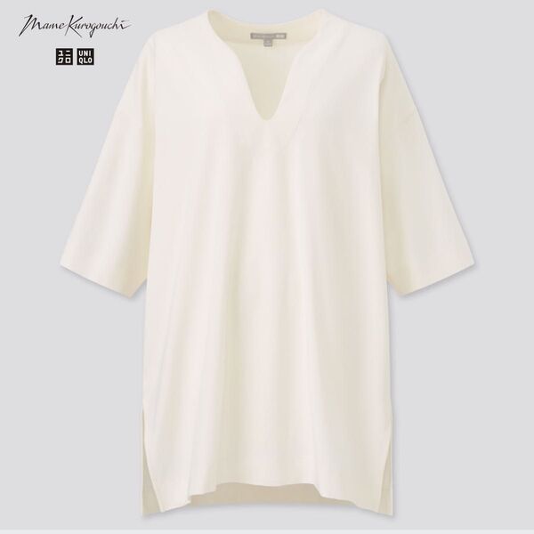 UNIQLO マメクロゴウチ コットンエアリズム オーバーサイズTシャツ 白