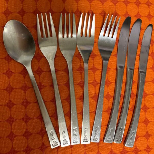 タイ航空 機内食 カトラリーセット ナイフ3本 フォーク3本 スプーン1本 ビンテージ 希少
