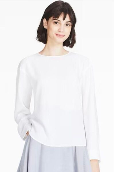 UNIQLO ユニクロ レーヨンエアリーTブラウス(長袖)XL
