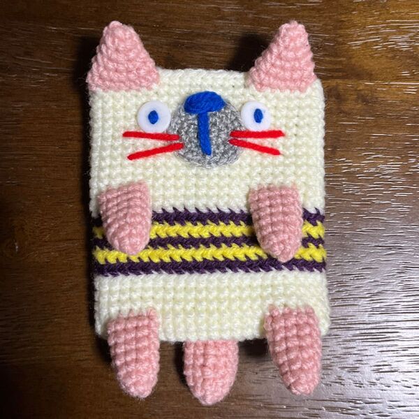 腹巻ぽちゃ猫にゃん子のミニポーチ☆ピンク