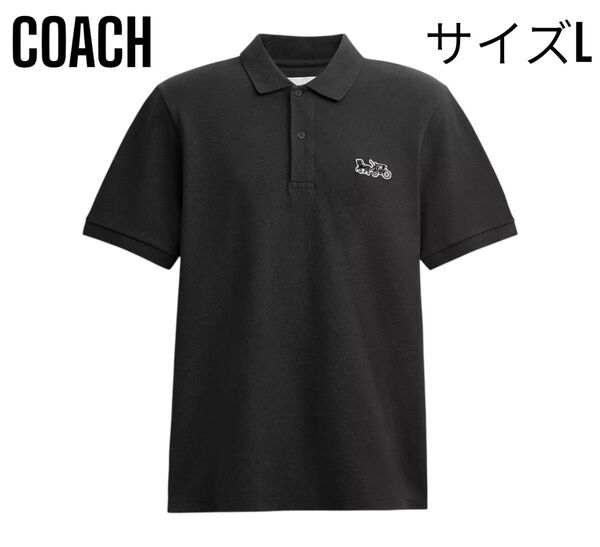 25SS 定価22,000円 未使用 コーチ COACH ホース アンド キャリッジ クラシック ポロ シャツ カットソー L