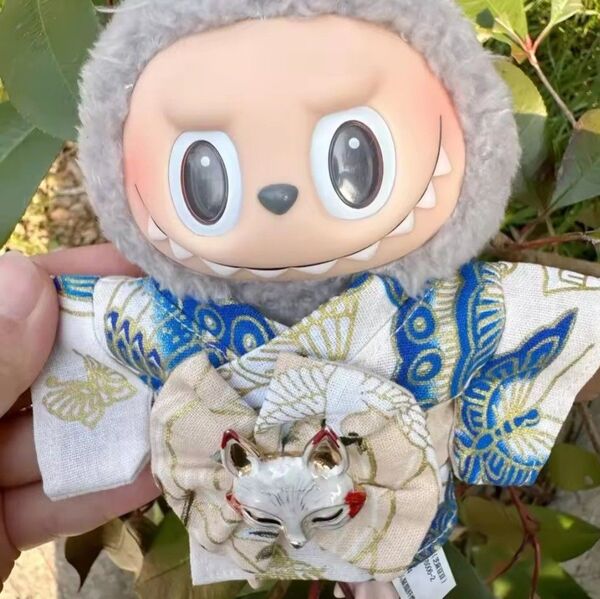ラブブ 着物 青白 17cm~