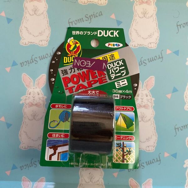 DUCK POWER TAPE 黒 ブラック 36mm×4m 強力テープ 未使用