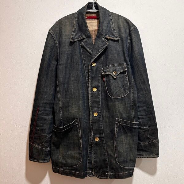 Levi’s RED redloop 00s リーバイス レッドループ デニムカバーオール デニムジャケット Mサイズ 金ボタン
