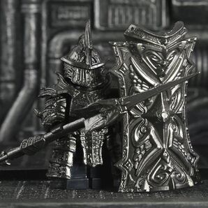 レゴ 互換 デモンズソウル ミニフィグ 塔の騎士ミニフィギュア 騎士 高さ6cm
