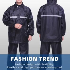 【2XL】レインコート 上下 カッパ メンズ レディース 自転車 バイク アウトドア 雨具 上下セット ウインドブレーカー