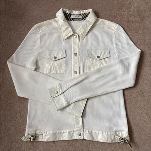 Burberry バーバリー 長袖 M コットン ニット ジャケット