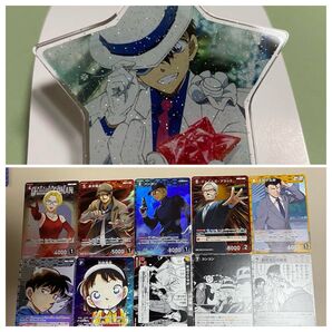 29枚 名探偵コナンカードゲーム 新たなる謎 AGF 怪盗キッド 黒羽快斗 トムス 星型ラメアクリルバッジ