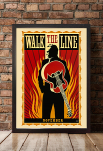 北米版ポスター『ウォーク・ザ・ライン/君につづく道』（Walk the Line）★ジョニー・キャッシュ/カントリー/ ホアキン・フェニックス