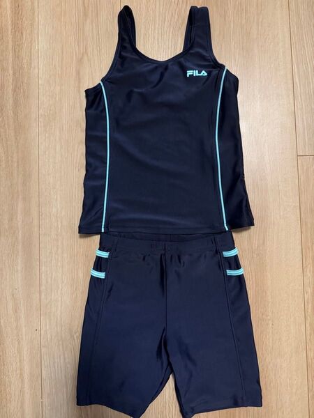 FILA フィラ セパレート 水着 パンツ 130cm ネイビー 紺 女児