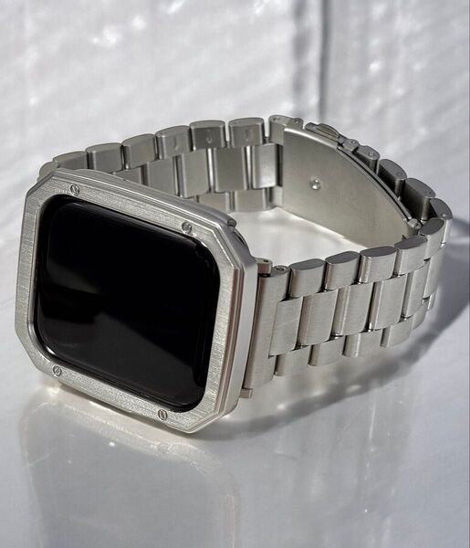 s★アップルウォッチバンド ステンレスベルト Apple Watch保護カバー ケース 40 41 44 45 49mmウルトラ