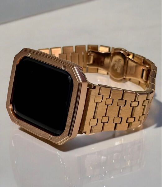 r★アップルウォッチバンド 鏡面ステンレスベルト Apple Watchカバー 40 41 44 45 49mm ultraケース