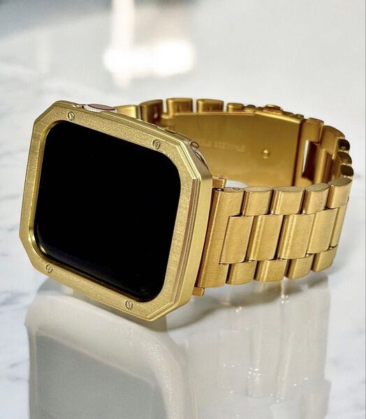 g★アップルウォッチバンド ステンレスベルト Apple Watch保護カバー ケース 40 41 44 45 49mmウルトラ