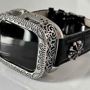 a★アップルウォッチバンド レザーベルト Apple Watchカバー ステンレス ケース 44 45 49mm ウルトラ