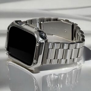 ts★アップルウォッチバンド ステンレスベルト Apple Watchカバー ケース 38 40 41 44 45 46 49mm