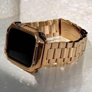 tr★アップルウォッチバンド ステンレスベルト Apple Watchカバー ケース 38 40 41 44 45 46 49mm