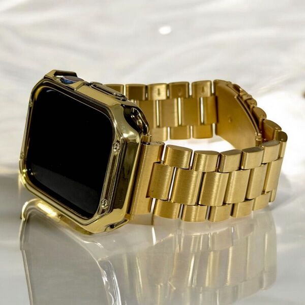 tg★アップルウォッチバンド ステンレスベルト Apple Watchカバー ケース 38 40 41 44 45 46 49mm