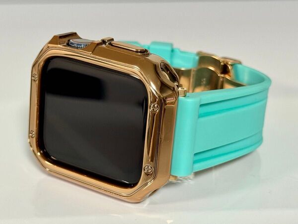 sr★Apple Watchバンド ラバーベルト 保護カバー 艶厚ケース 38 40 41 42 44 45 46 49mm