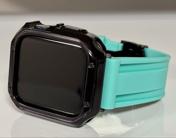 sb★Apple Watchバンド ラバーベルト 保護カバー 艶厚ケース 38 40 41 42 44 45 46 49mm