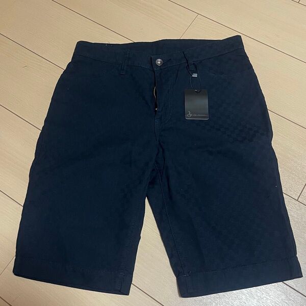新品 タグ無し ハーフパンツ メンズ ショートパンツ Mサイズ ブラック ウエスト78