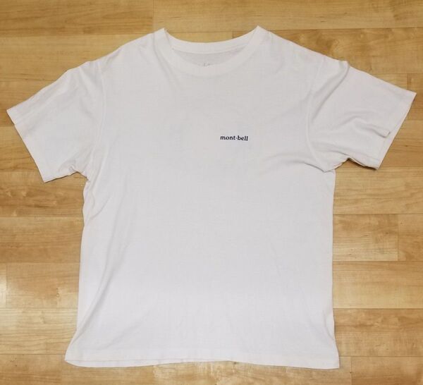 mont-bell■メンズTシャツ(XL) ホワイト魚柄