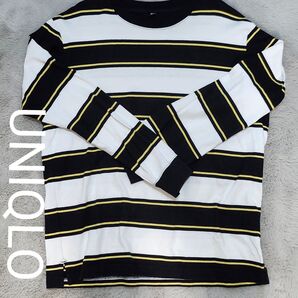【匿名発送 送料無料】UNIQLOユニクロ ボーダー柄 長袖Tシャツ XLサイズ