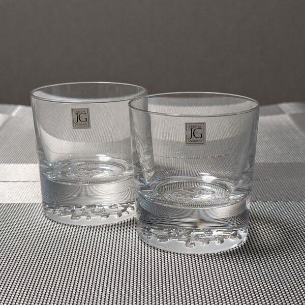 【フランス製】クリスタルデュラン ロックグラス 2個セット Cristal DURAND クリスタル ペア ロックグラス