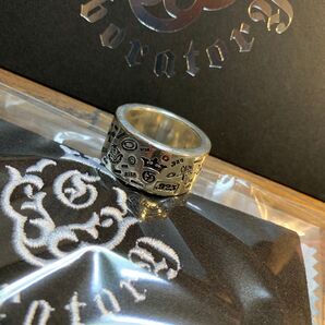 gaboratory 12mm WIDE MULTI STAMP FLAT BAR RING BOLD ガボラトリー ガボール