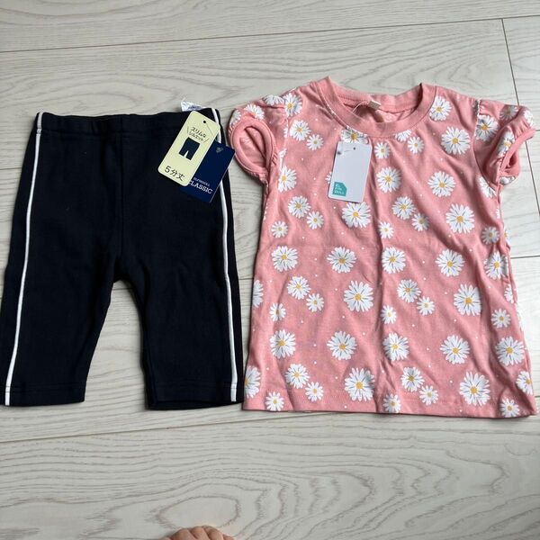 幼児服 2点セット 95サイズ 新品未使用 Tシャツ 半ズボン 女児 女の子