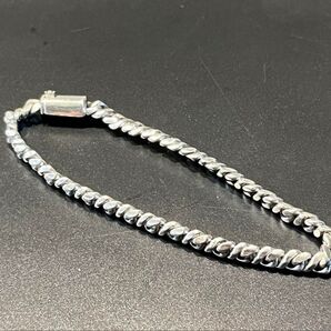 喜平ブレスレット シルバーカラー 約20g 19cm 磁石非反応 喜平チェーン
