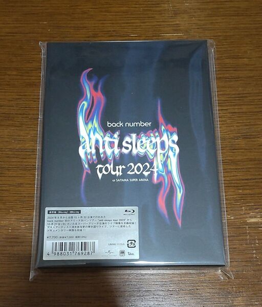 新品・未開封 back number anti sleeps tour 2024 通常盤 2Blu-ray