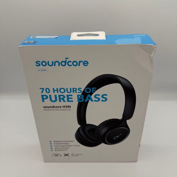 訳アリ Soundcore by Anker ワイヤレスオンイヤーヘッドホン H30i ブラック アンカー70時間再生可能 未使用