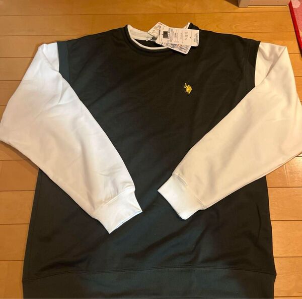 新品 未使用 US.POLO ASSN.(ユーエスポロアッスン)US.POLO ASSN. ロンT ダークグリーン