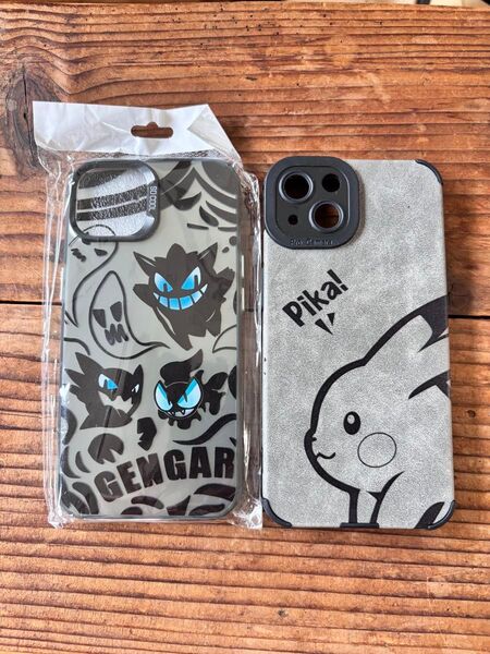 ポケモン iPhone13 ケース 2個セット ピカチュウ ゲンガー