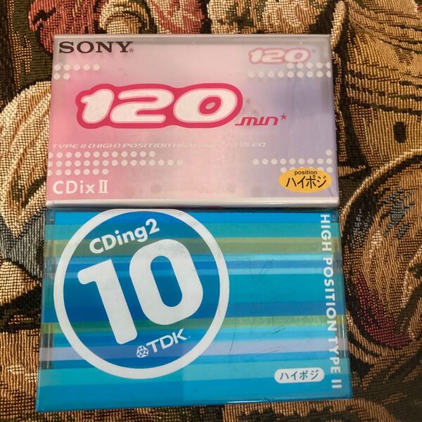 カセットテープ ハイポジ ソニー製120分&TDK製10分