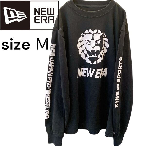 【レア】NEW ERA × 新日本プロレス コラボ ロングTシャツ 黒 M