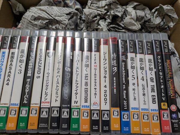 PS3!20枚まとめ売り!モータルコンバットや龍が如くやグラセフなどがあります!