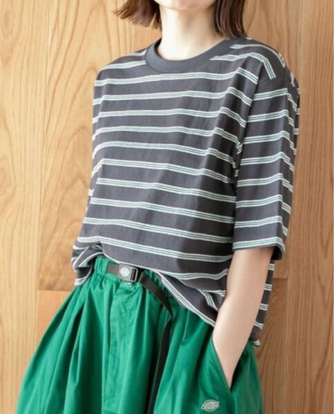 ニコアンド COLORマイスターTシャツ ボーダー