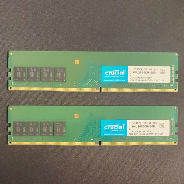 DDR4 PC4-21300 8GB 2枚組 16GB Crucial