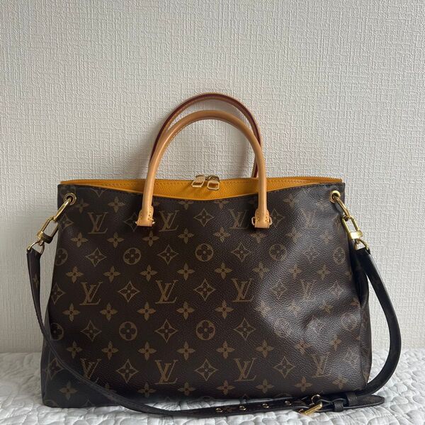 ルイヴィトン パラス モノグラム サフラン ハンドバッグ ショルダーバッグ LOUISVUITTON