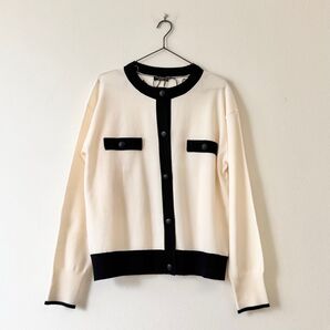 VERMEIL par iena 23AW woolトリミングニットカーディガン