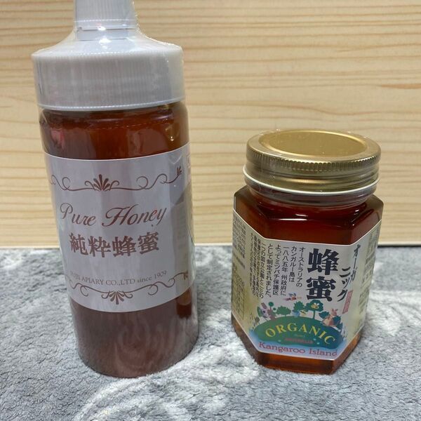 純粋蜂蜜 350g &オーガニック純粋蜂蜜180g NASAA認定藤井養蜂場