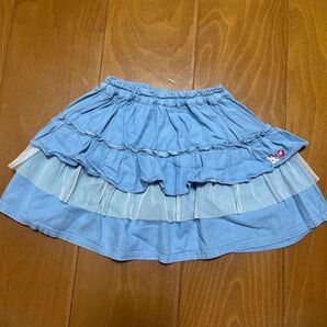 キムラタン クーラクール ライトブルー フリルスカート 95cm スカート 女の子 フリルスカート