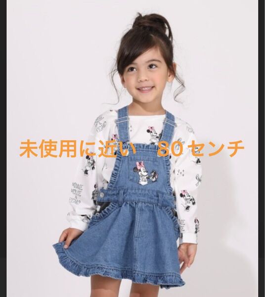 美品baby doll ミニーちゃんフレアジャンパースカート80センチ プティマイン90