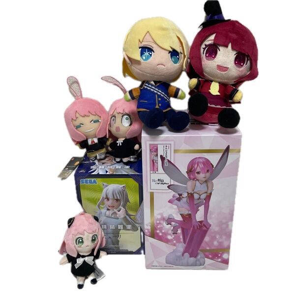 Re:ゼロ スパイファミリー 推しの子 狼と香辛料 フィギュア マスコット ぬいぐるみ ラウンドワン限定 まとめ売り