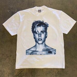 graphic print t-shirt Justin bieber y2k Tシャツ